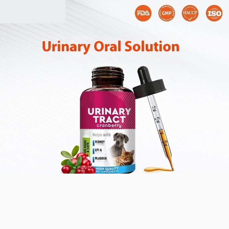 Glass Bottle With Straw Pet Vitamin Nutrient Solution