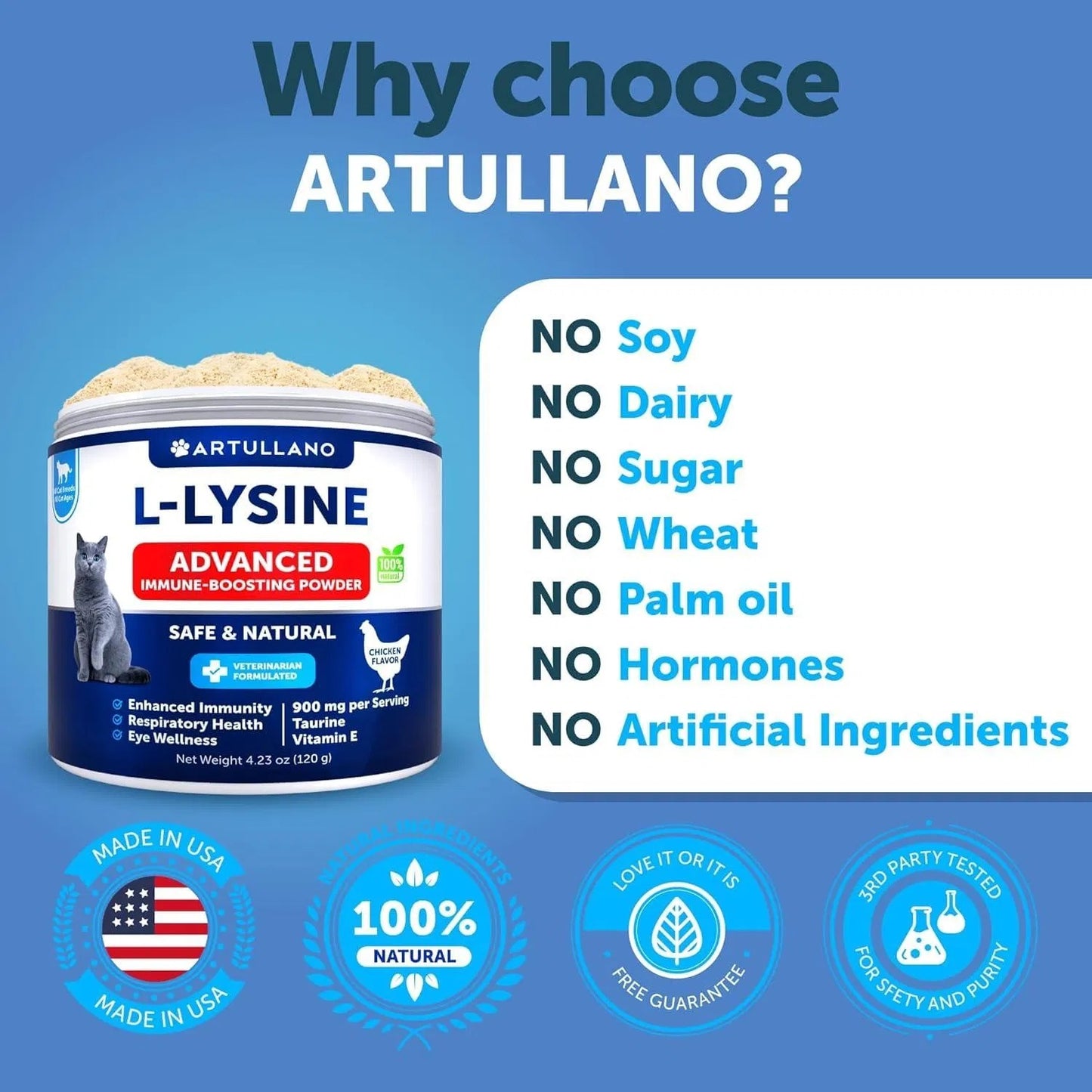 Do Not Sell On Amazon  L Lysine For Cats Lysine Powder Supplement 900mg Serving Immune Support For Cats & Kittens Sneezing Runny Nose Squinting Watery Eyes Cold Eye Respiratory Health With Taurine