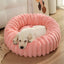 Pet Kennels Long Plush Round Cat Nest Winter Warm Dog Beds Kennel Super Soft Dogs Mat Sofa Pet Deep Sleeping SuppliesPet Products