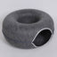 Donut Cat Tunnel Bed Pets House Natural Felt Pet Cat Cave Interactive Toys Round Wool Felt Pet Bed Cat Training Toy Cat House