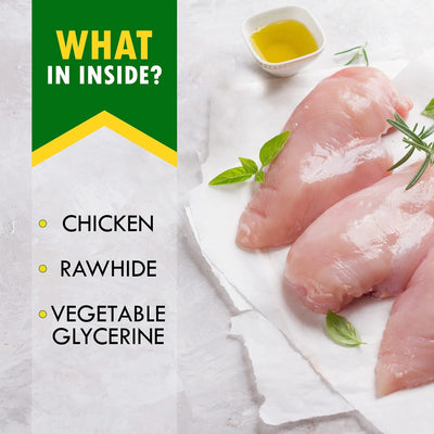 Dog Sticks Wrapped With Chicken & Pet Natural Chew Treats Grain Free Organic Meat & Human Grade Dried Snacks In Bulk For Training Small & Large Dogs